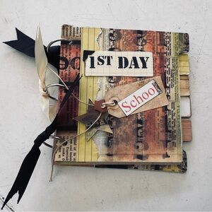 Such a cute homemade scrapbook for First Day of School! Brand new never used!
